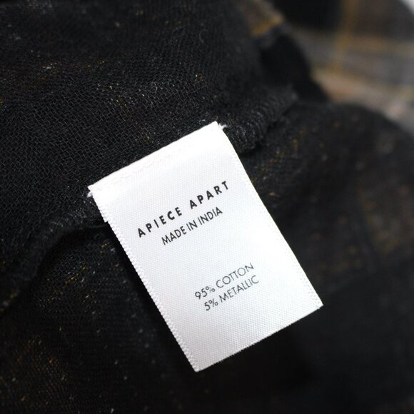 Apiece Apart - Agata Top - CP Shades Style Double Cotton Plaid w/Metallic, 4 - Picture 9 of 10